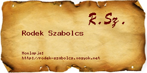 Rodek Szabolcs névjegykártya